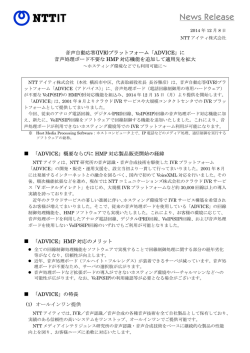 音声自動応答(IVR)プラットフォーム「ADVICE」に 音声処理ボード不要な