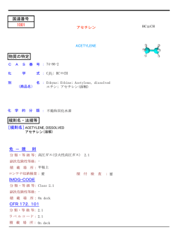 IMDG-CODE 危 － 規 則 1001 国連番号 物質の特定 規則名・法規等