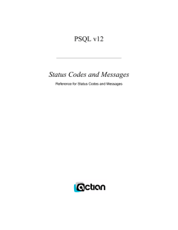 Status Codes and Messages