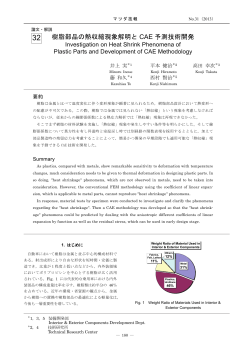 樹脂部品の熱収縮現象解明と CAE 予測技術開発