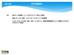 2013年 対外活動報告