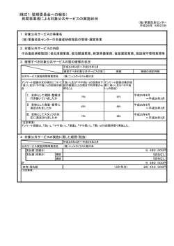 民間事業者による対象公共サービスの実施状況