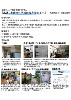 『風通しと建物－学校の風を探せ！－ 風通しと建物－学校の風を探せ！－』