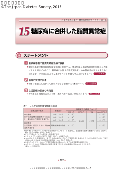 糖尿病に合併した脂質異常症