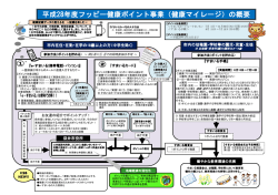 平成28年度フッピー健康ポイント事業（健康マイレージ）の概要