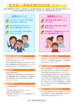 「認定個人情報保護団体制度」のポイント