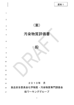 （案） 汚染物質評価書 鉛