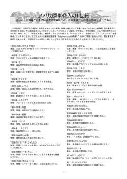 アメリカ軍事介入の1世紀 1890年から1999年までの アメリカの軍事