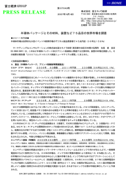 半導体パッケージとその材料、装置など75品目の
