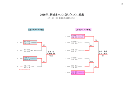2016年 新城オープン（ダブルス） 結果