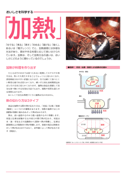 おいしさを科学する 熱の伝わり方は3タイプ 加熱が料理を作り出す