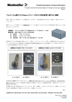 アルミニウム製ボックスKlippon Kシリーズのネジ