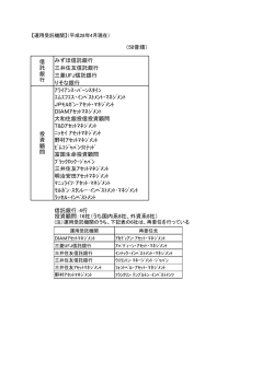 （50音順） みずほ信託銀行 三井住友信託銀行 三菱UFJ信託銀行 りそな
