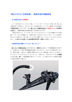 ｢痛みの少ない血尿検査｣：膀胱尿道内視鏡検査