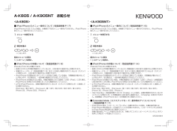 A-K805/A-K905NT お知らせシート - 取扱説明書 ダウンロード