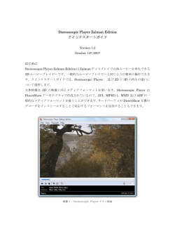 Stereoscopic Player Zalman Edition クイックスタートガイド