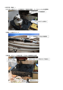 ＜参考写真（現場）＞ ガス栓と当該ガスコードの接続状況（事故時の再現