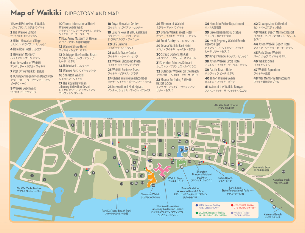 Map Of Waikiki