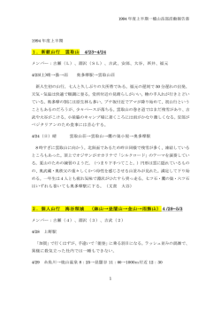 1． - 一橋山岳会