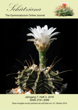 66 - Gymnocalycium Online Journal