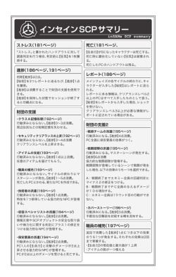 インセインSCPサマリー