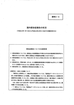 国内感染症報告の状況