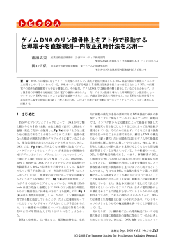 ゲノムDNA のリン酸骨格上をアト秒で移動する伝導