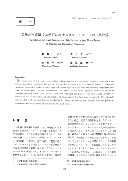 3種の連続鋼片加熱炉におけるスキッドマークの伝熱計算