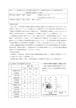 発達障害を伴う児の肥満状況調査に基づく肥満改善支援のための多面的
