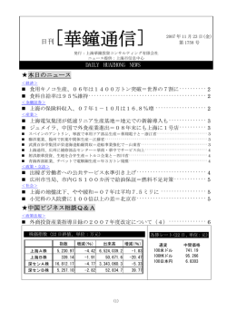 日刊[華鐘通信] - 上海中经互联网络有限公司