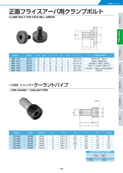 正面フライスアーバ用クランプボルト