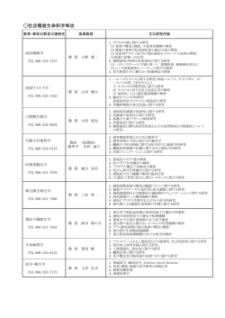 社会環境生命科学専攻