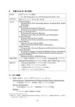6 米国エネルギー省（DOE）