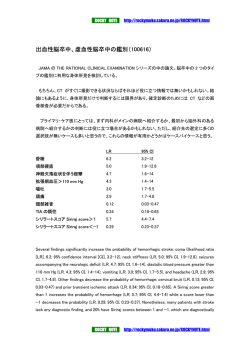 出血性脳卒中、虚血性脳卒中の鑑別（100616）