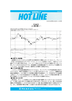 2006年09月11日号 【金】 上値重い 海外情勢 金現物の640ドルから上