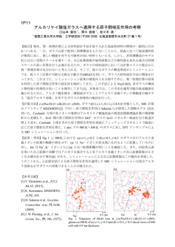 1P11 アルカリケイ酸塩ガラスへ適用する原子間相互作用の考察