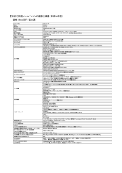【別紙1】斡旋ノートパソコンの機器仕様書（平成26年度） 価格：約11万円