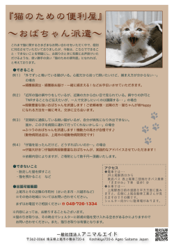 『猫のための便利屋』 &sim;おばちゃん派遣&sim;