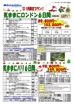 2012年12月～2013年1月限定
