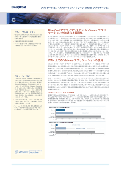 Blue Coat アプライアンスによる VMware アプリ ケーションの加速化と