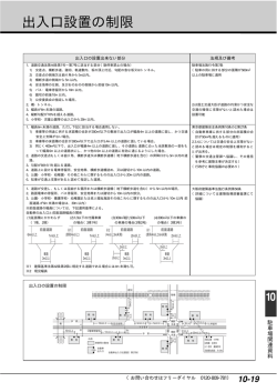 出入口設置の制限