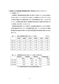 3 緊急時における固定電話・携帯電話の補完・代替手段としてのサービス