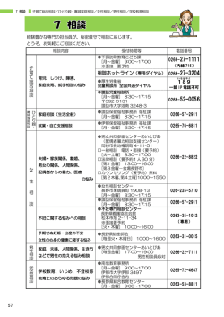 7 相談 - 下諏訪町