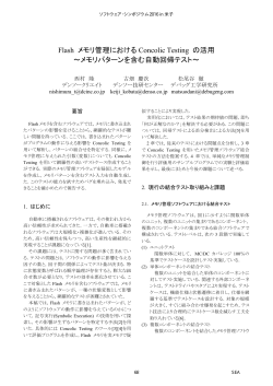 Flash メモリ管理における Concolic Testing の活用 ～メモリパターンを
