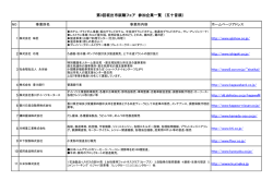 第3回坂出市就職フェア 参加企業一覧 （五十音順）