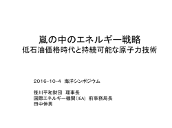 田中 伸男氏の講演資料 - 日本財団 オーシャンイノベーションコンソーシアム