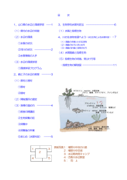 目 次 1．山口県の水辺と環境学習 ――1 （1）県内の水辺の特徴 （2