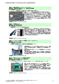 北海道内企業の開発による｢有用な技術｣の紹介（北海道開発局登録分
