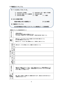 3.年齢別カリキュラム