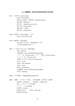 1. 運動器系 THE LOCOMOTORIAL SYSTEM